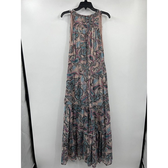 Free People Gold Dust Tie Metallic Printed Wide Leg  Jumpsuit - Picture 6 of 10